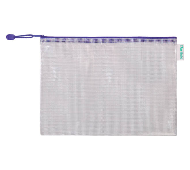 Opbergtas Tarifold met rits 330x240mm PVC blauw