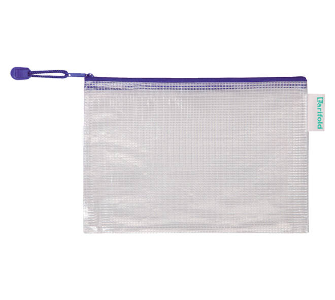 Opbergtas Tarifold met rits 235x165mm PVC blauw