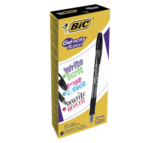 Gelschrijver Bic Gel-ocity illusion medium zwart