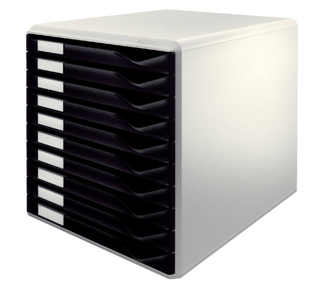 Ladenblok Leitz A4 10 laden zwart/wit