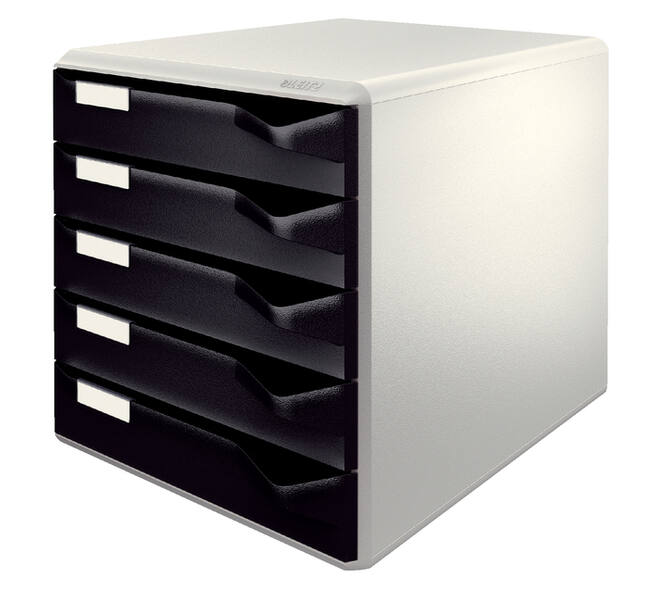 Ladenblok Leitz A4 5 laden zwart/wit