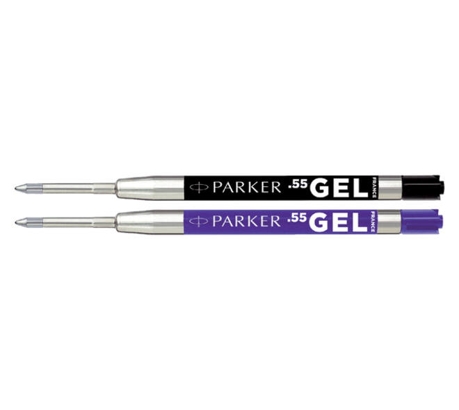 Gelschrijvervulling Parker Quink fijn zwart blister à 1 stuk