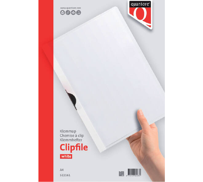 Klemmap Quantore A4 3mm wit
