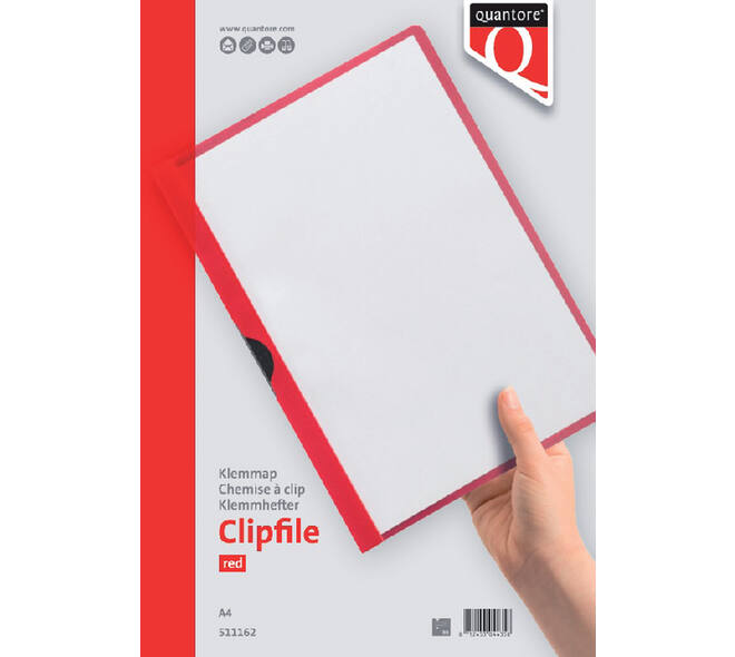 Klemmap Quantore A4 3mm rood