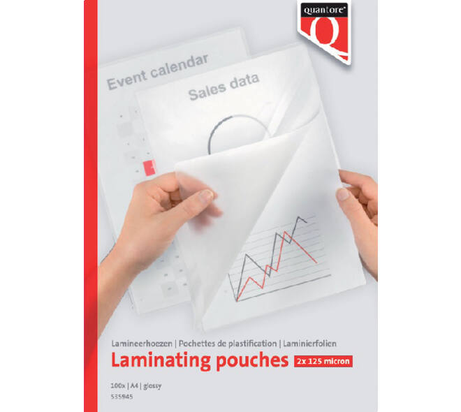 Lamineerhoes Quantore A4 2x125micron 100 stuks