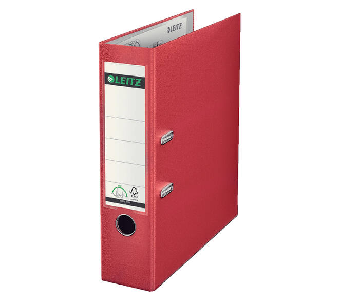 Ordner Leitz 1010 180° 80mm PP A4 rood