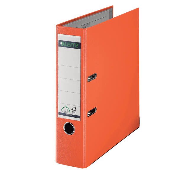 Ordner Leitz 1010 180° 80mm PP A4 oranje
