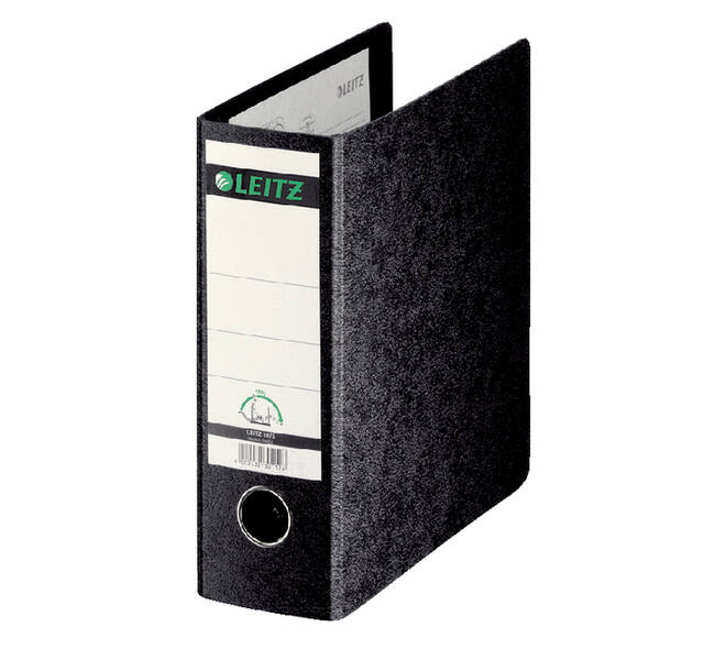 Ordner Leitz 1075 180° 77mm karton A5 recht zwart