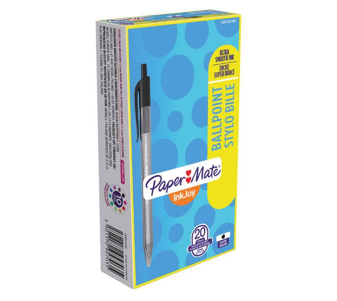 Balpen Paper Mate Inkjoy 100RT medium zwart