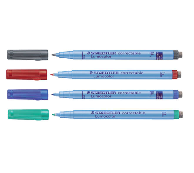 Viltstift Staedtler Lumocolor 305 non permanent correctable F zwart