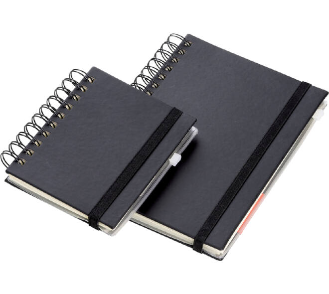 Notitieboek Quantore A5 spiraal lijn 192 pagina's 80gr zwart