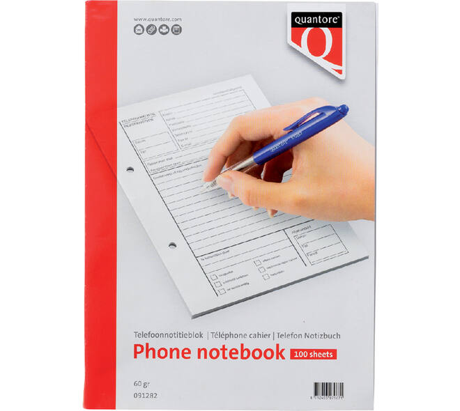 Telefoonnotitieblok Quantore 100vel 60gr