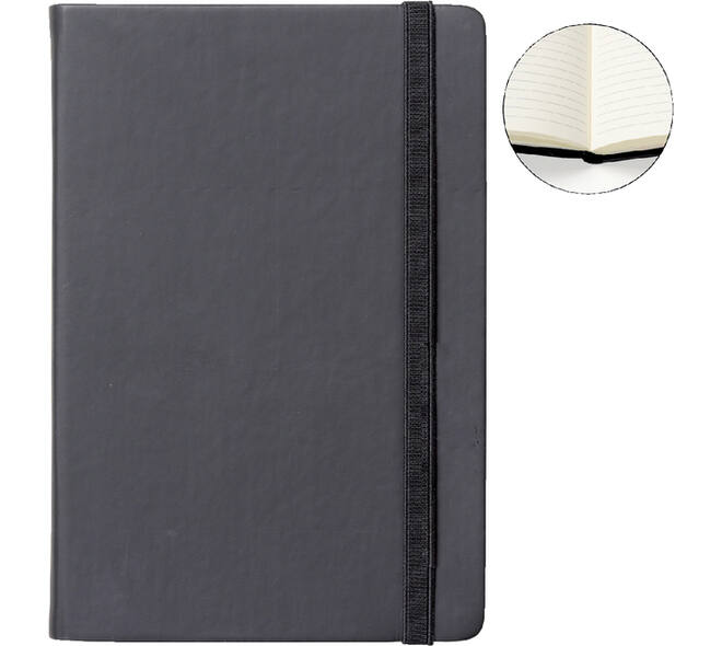 Notitieboek Quantore A5 lijn 192blz 80gr zwart