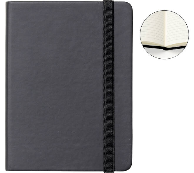 Notitieboek Quantore A6 lijn 192blz 80gr zwart