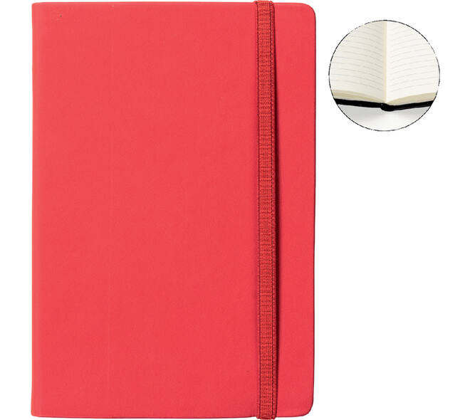 Notitieboek Quantore A5 lijn 192blz 80gr rood