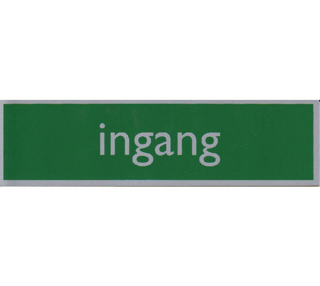 Infobord pictogram ingang 165x44mm