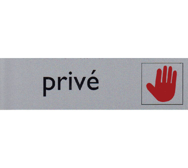 Infobord pictogram prive 165x44mm