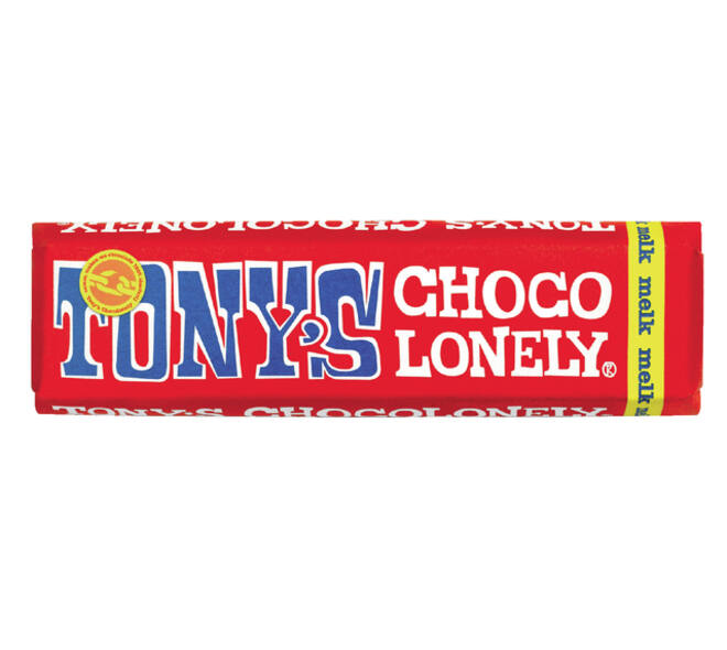 Chocolade Tony's Chocolonely melk reep 50gr