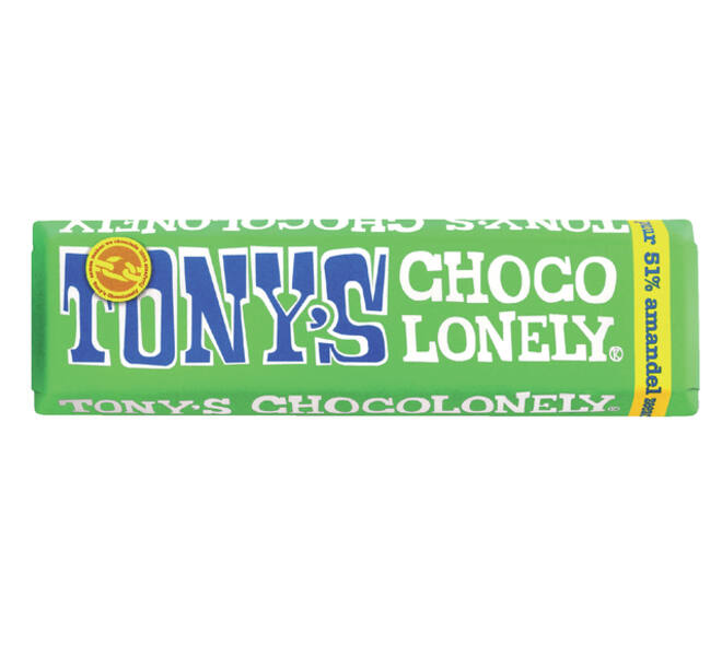 Chocolade Tony's Chocolonely amandel zeezout reep 47gr
