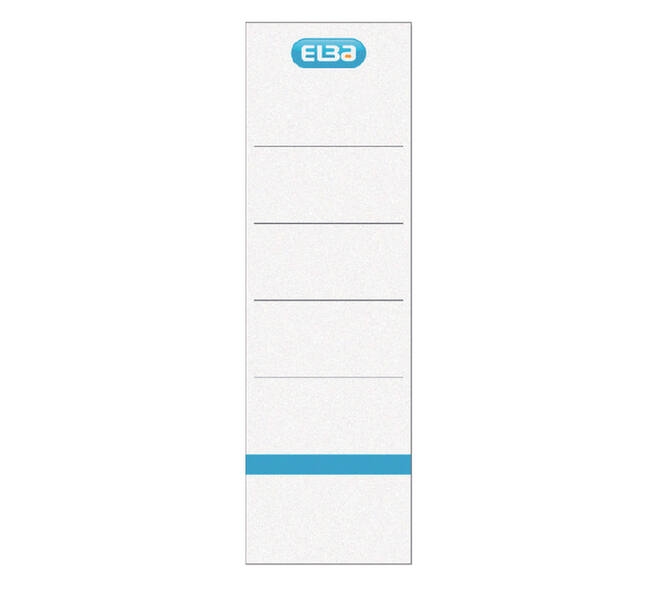 Rugetiket Elba breed 59x190mm zelfklevend wit/blauw 10 stuks
