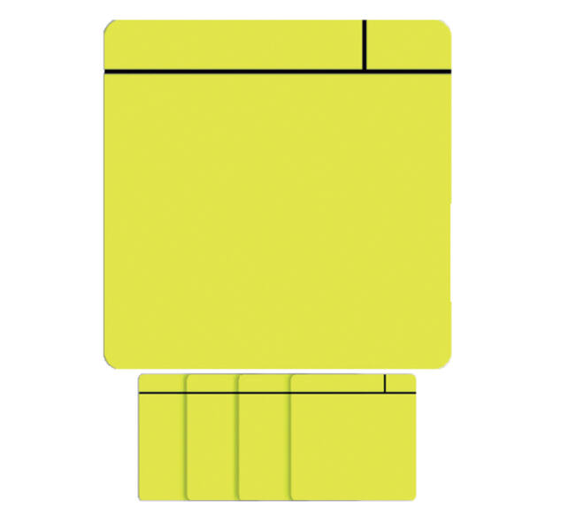 Magneet scrum 75x75mm geel 5 stuks