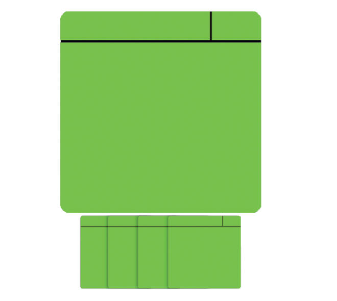 Magneet scrum 75x75mm groen 5 stuks