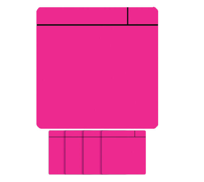 Magneet scrum 75x75mm roze 5 stuks