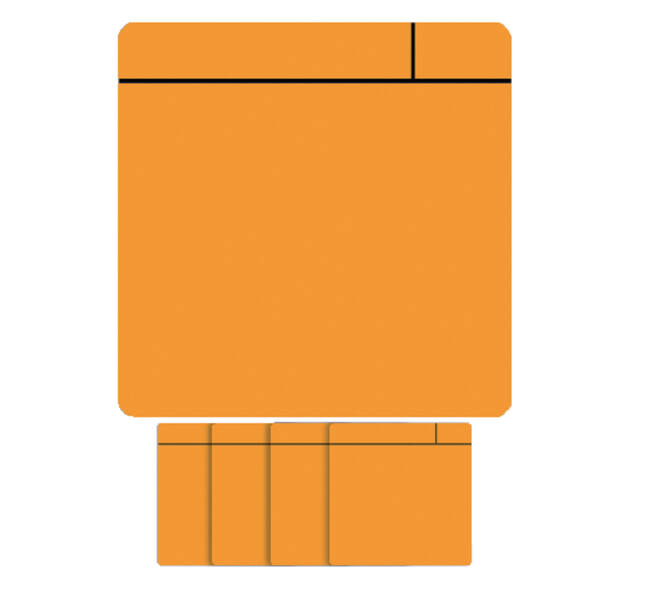 Magneet scrum 75x75mm oranje 5 stuks
