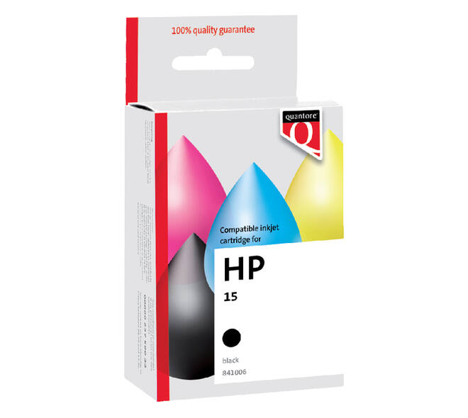 Inktcartridge Quantore alternatief tbv HP C6615D 15 zwart