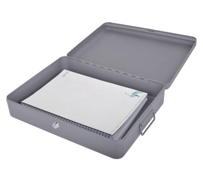 Documentenkist Pavo 370x280x90mm donkergrijs