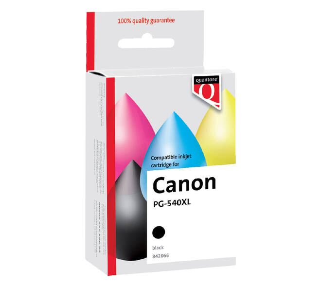Inktcartridge Quantore alternatief tbv Canon PG-540XL zwart HC