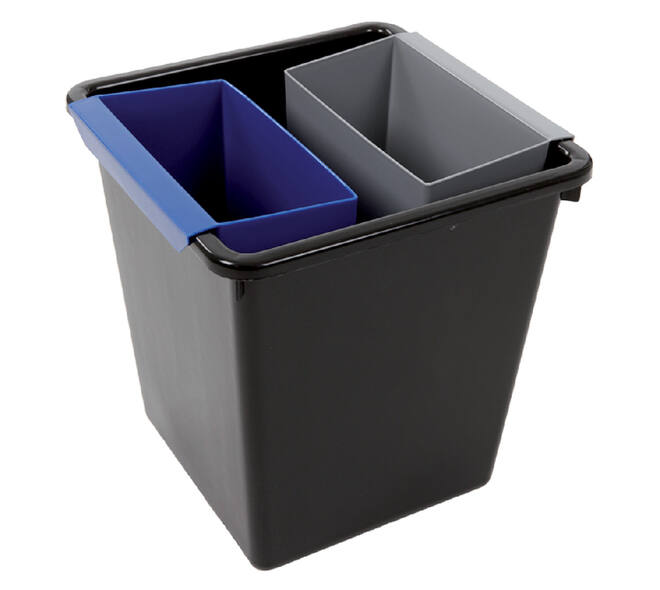 Inzetbak voor vierkante tapse papierbak blauw