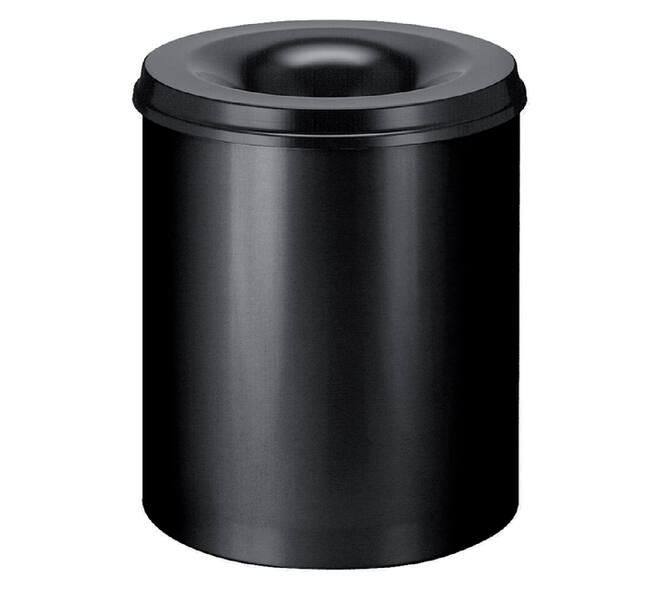 Papierbak met vlamdover Vepabins 80liter 47cm Zwart