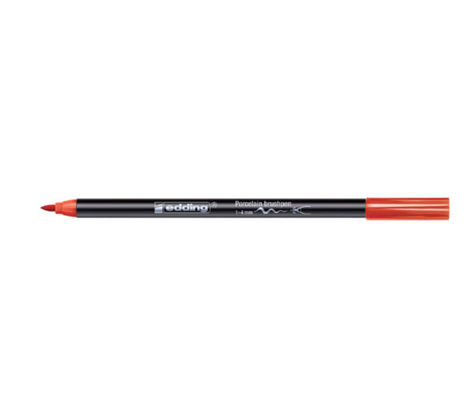 Brushpen edding 4200 porselein rood