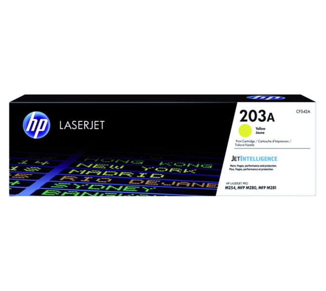 Tonercartridge HP CF542A 203A geel