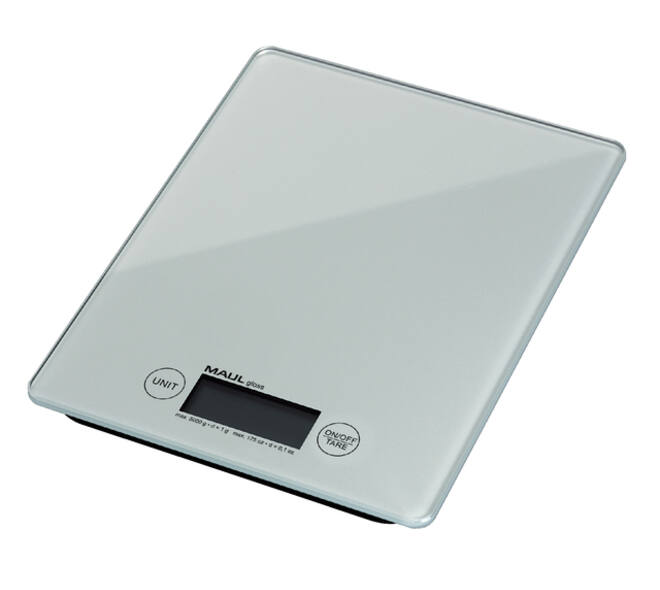 Briefweger MAUL Gloss tot 5000 gram glazen plateau inclusief batterij wit