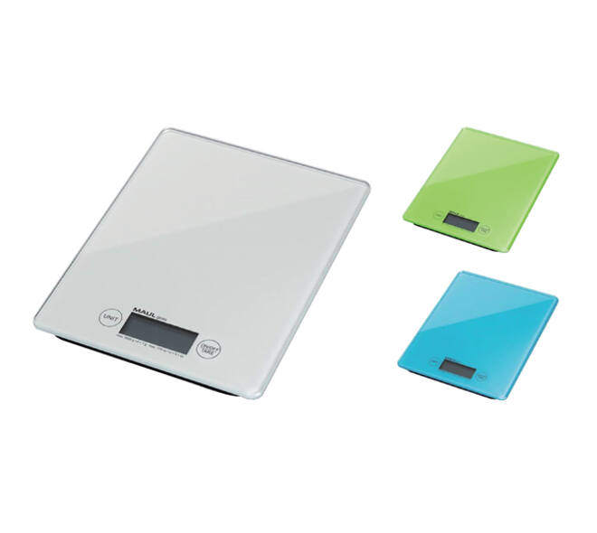 Briefweger MAUL Gloss tot 5000 gram glazen plateau inclusief batterij wit