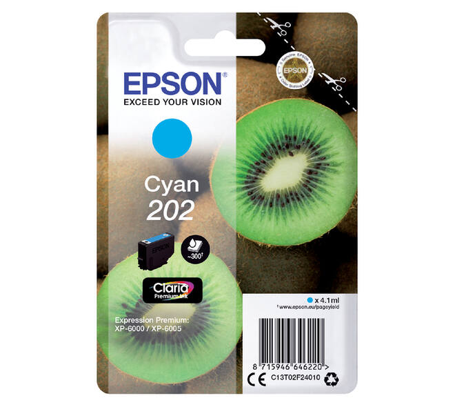 Inktcartridge Epson 202 T02F24 blauw
