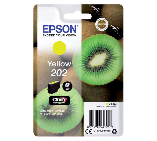 Inktcartridge Epson 202 T02F44 geel