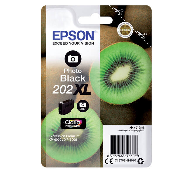 Inktcartridge Epson 202XL T02H14 foto zwart