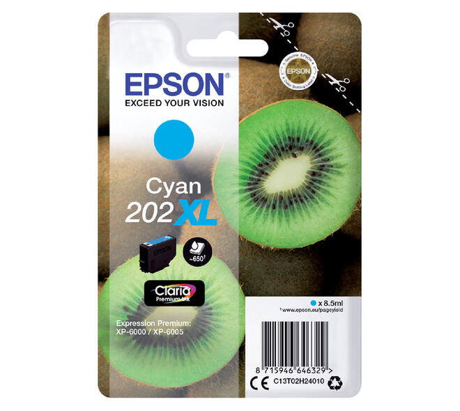 Inktcartridge Epson 202XL T02H24 blauw