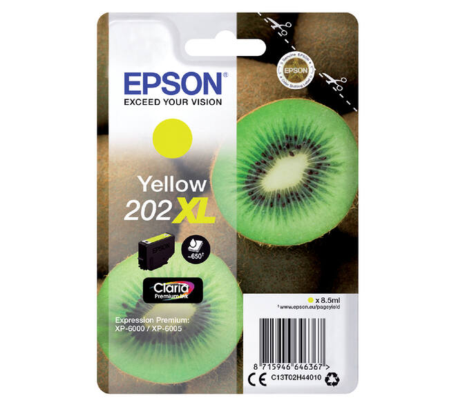 Inktcartridge Epson 202XL T02H44 geel