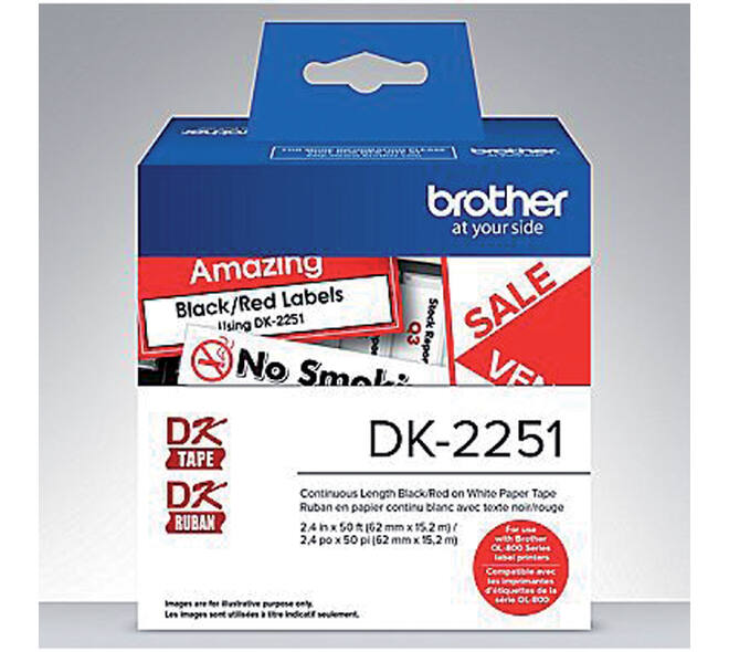Etiket Brother DK-22251 doorlopend 62mm 1 rol á 15m wit