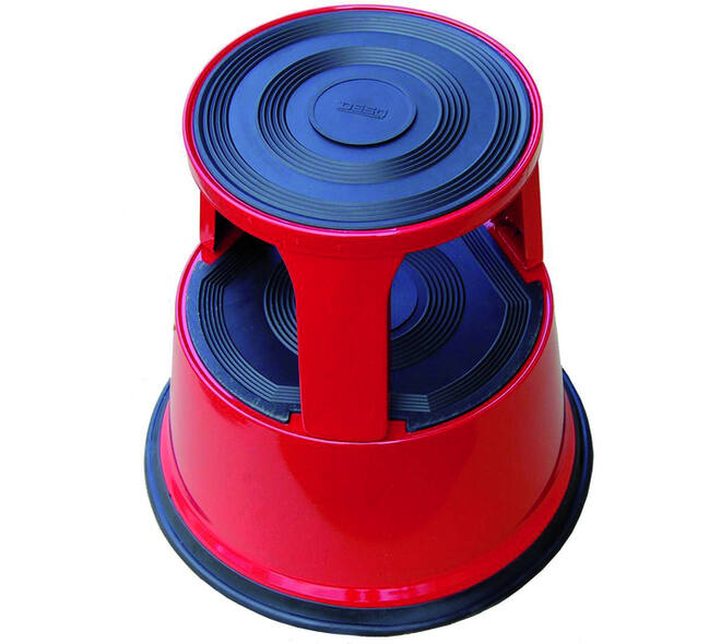 Opstapkruk Desq 420mm metaal rood
