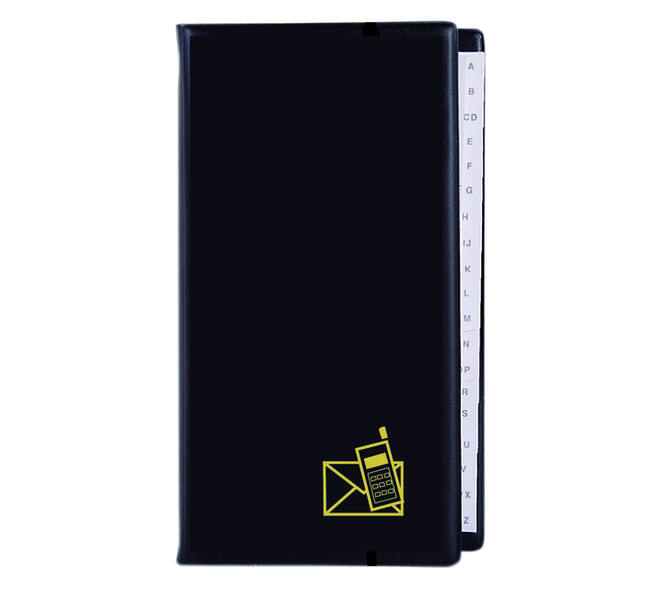 Telefoonalbum Kangaro 215x130mm A-Z 4-rings zwart