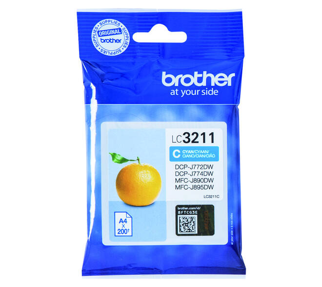 Inktcartridge Brother LC-3211C blauw