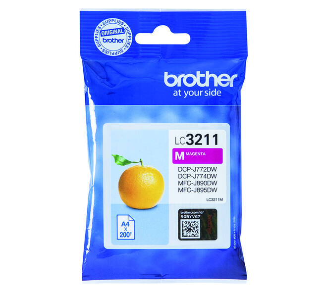 Inktcartridge Brother LC-3211M rood