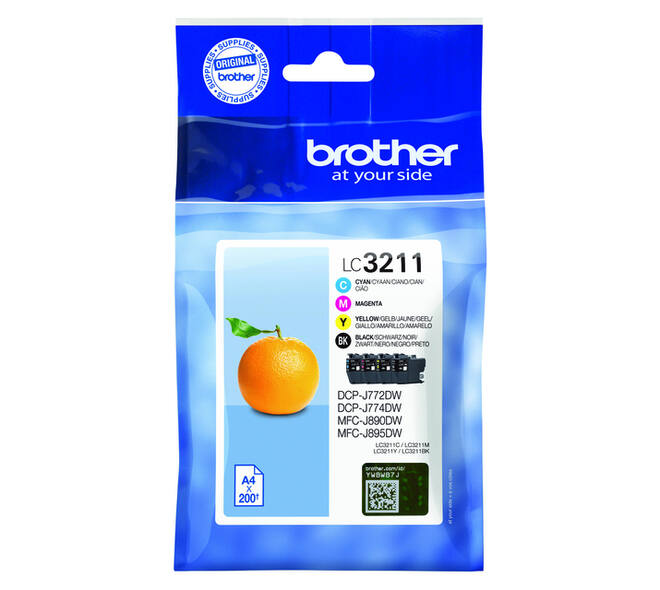 Inktcartridge Brother LC-3211 Zwart + 3 kleuren