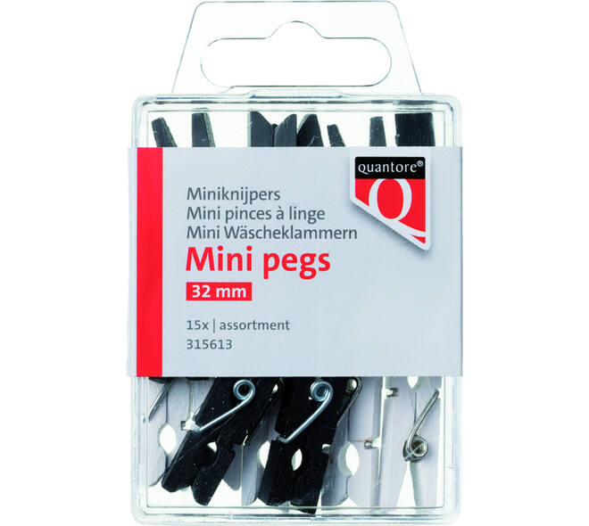 Miniknijper Quantore blister 34mm assorti 15 stuks