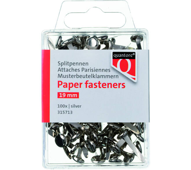 Splitpen Quantore blister 19mm zilver 100 stuks